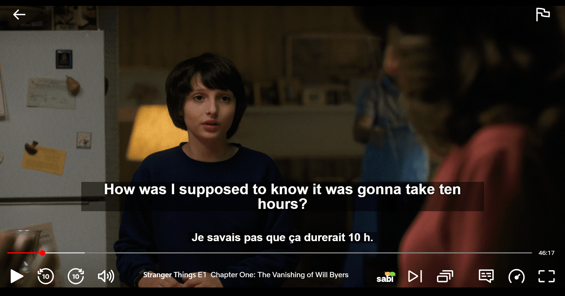 Sabi's dual subtitles