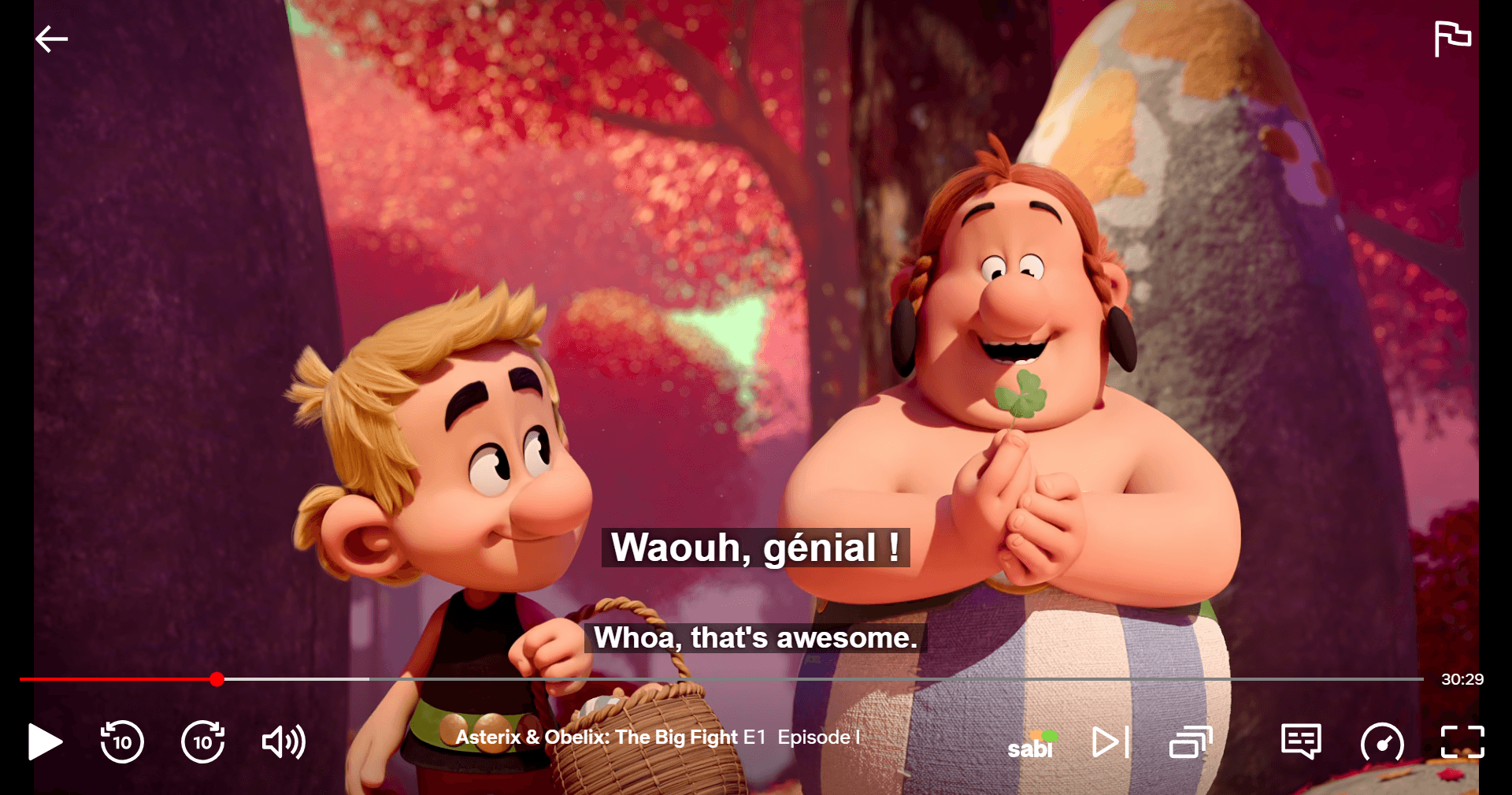 Sabi's dual subtitles