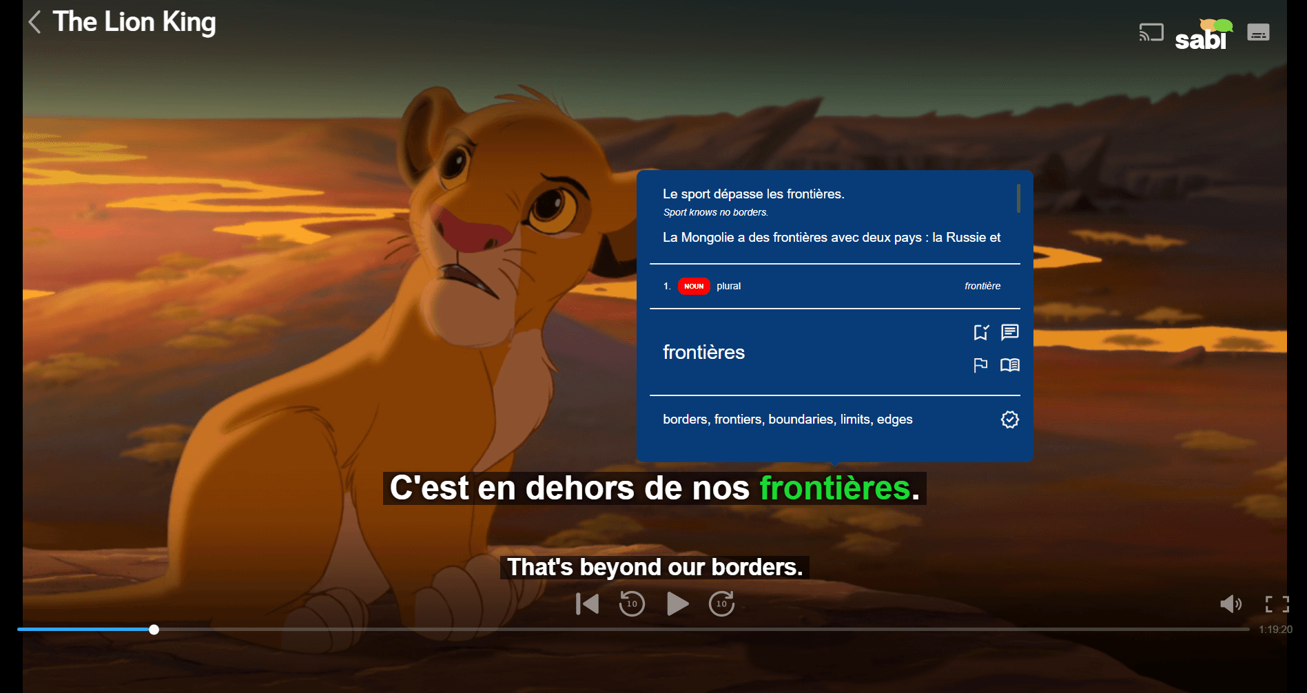 Sabi's hover translations