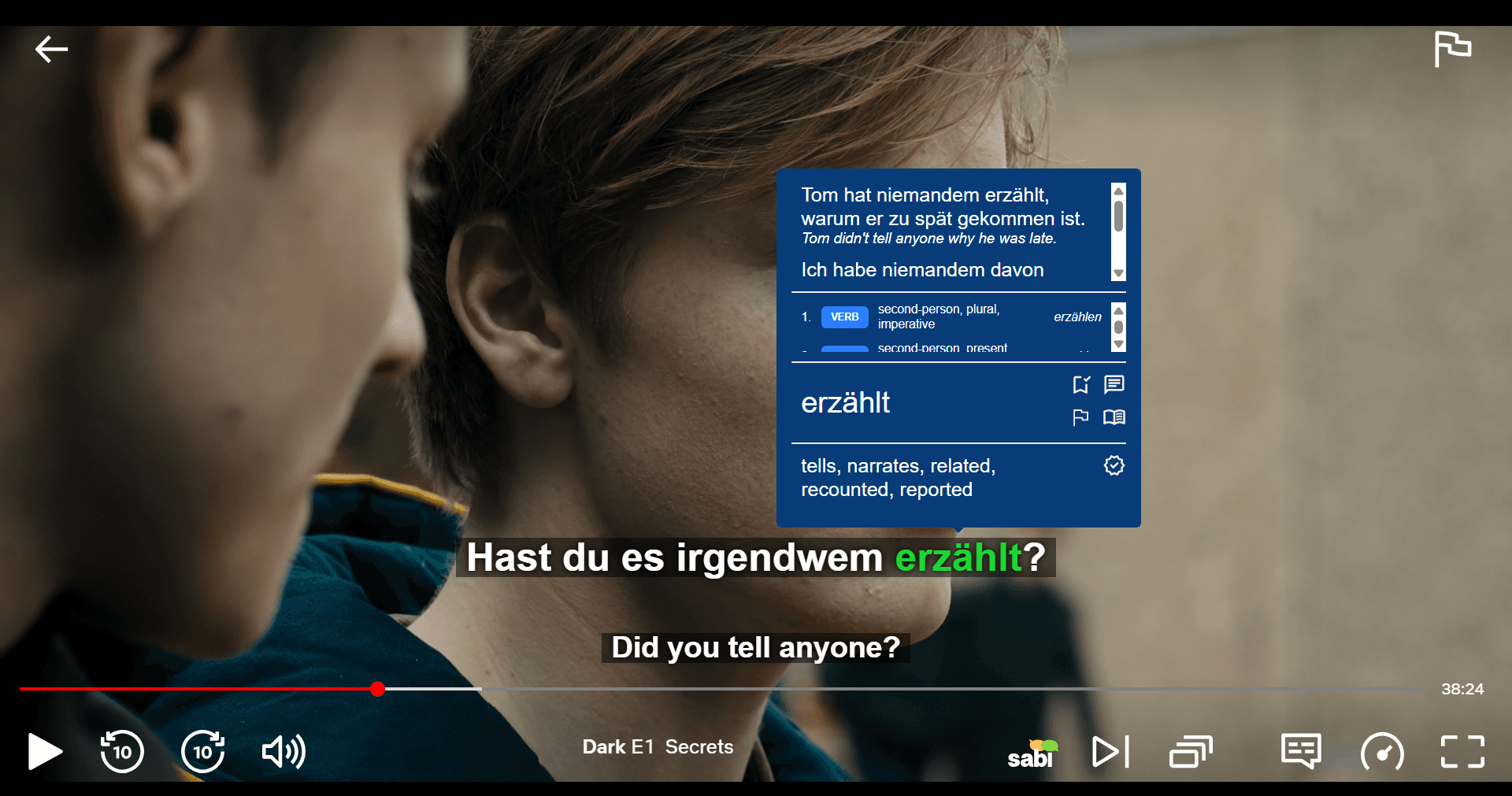 Sabi's hover translations
