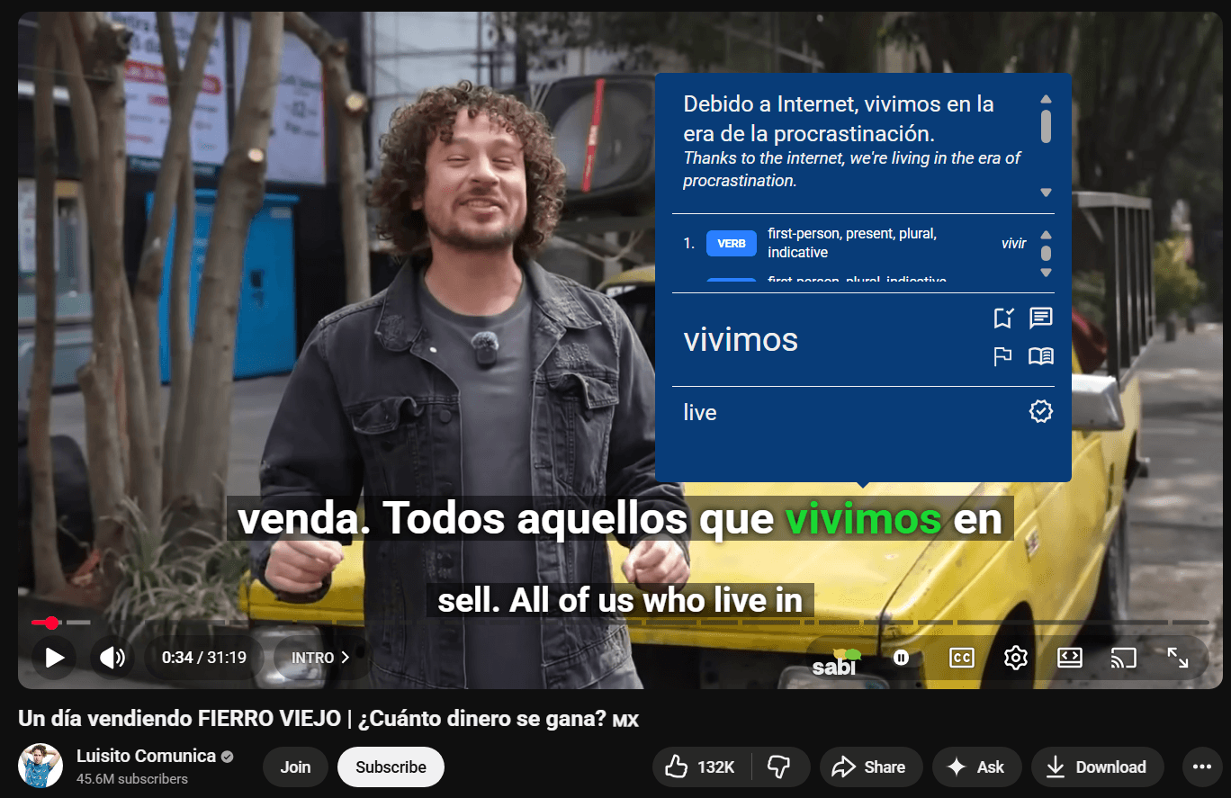 Sabi's hover translations