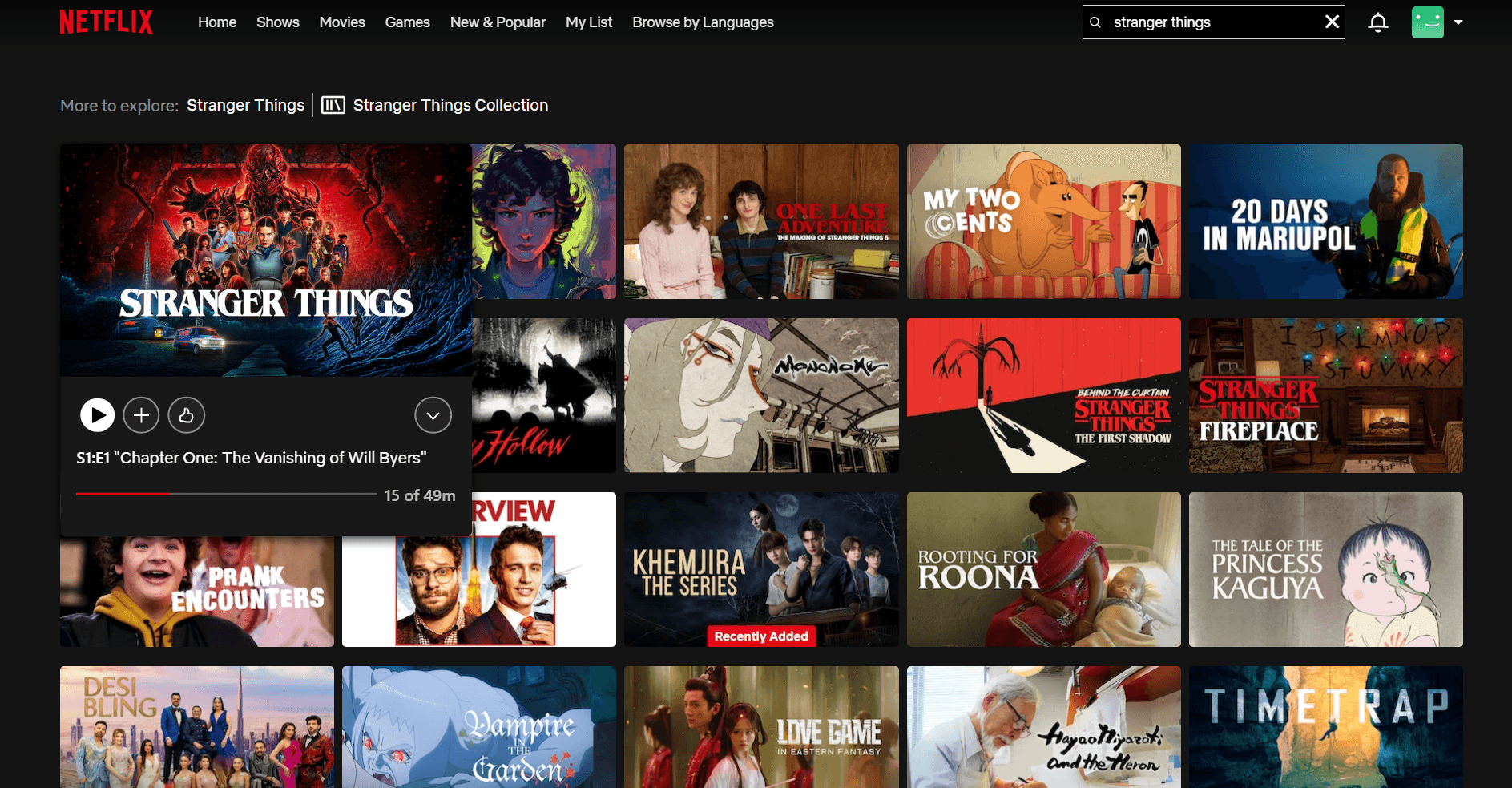 Picking a show on Netflix to watch